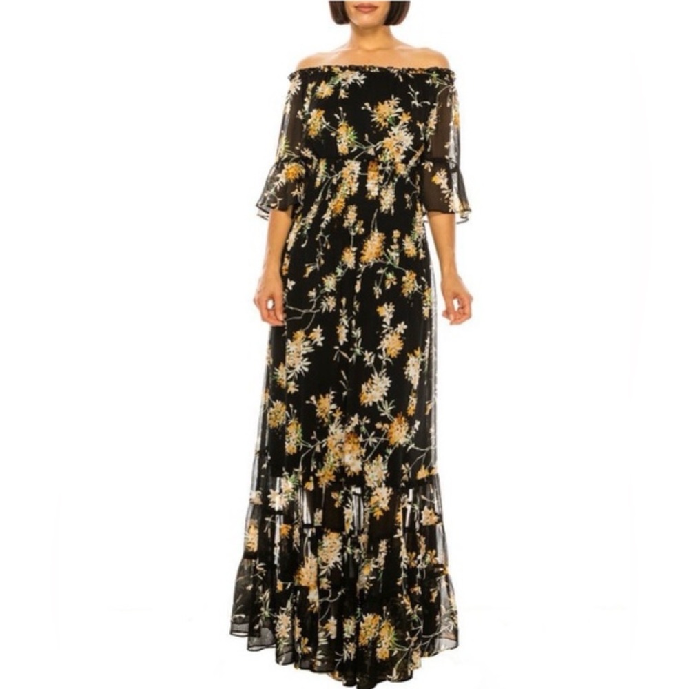 BECCA Yellow and White Sundress with Bell Sleeves whimsygoth peasant Marigolds